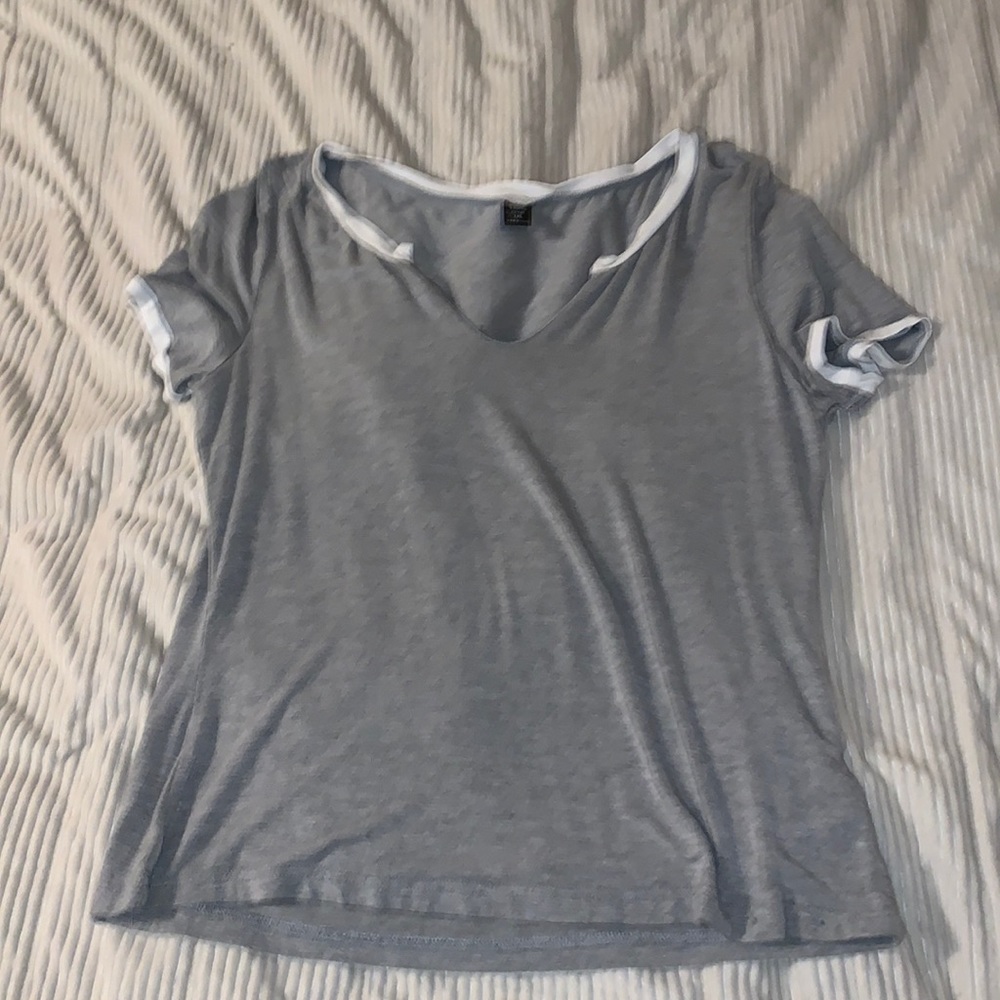 Gray low cut shirt